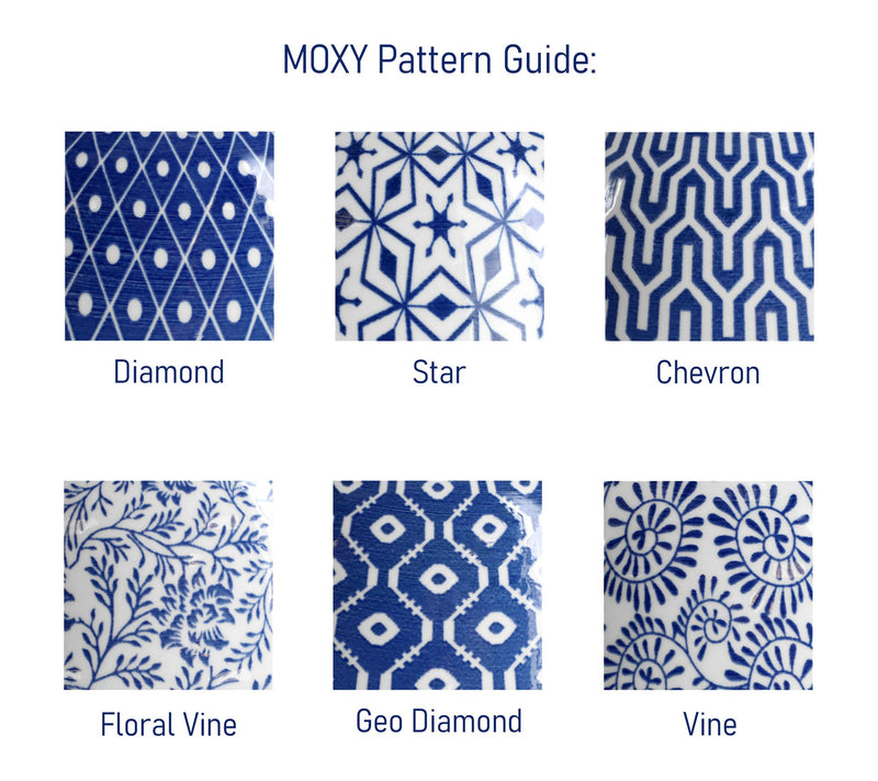 Elama Moxy 6pc Assorted 20oz Porcelain Footed Bowl Set in Blue — View 8