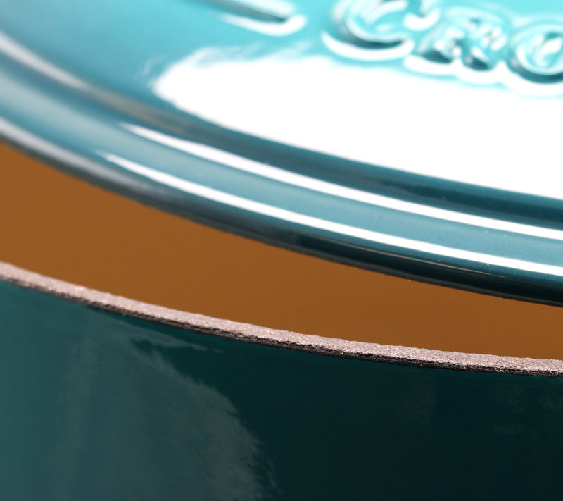 Crock Pot Artisan 7qt Enameled Cast Iron Oval Dutch Oven Teal — View 2