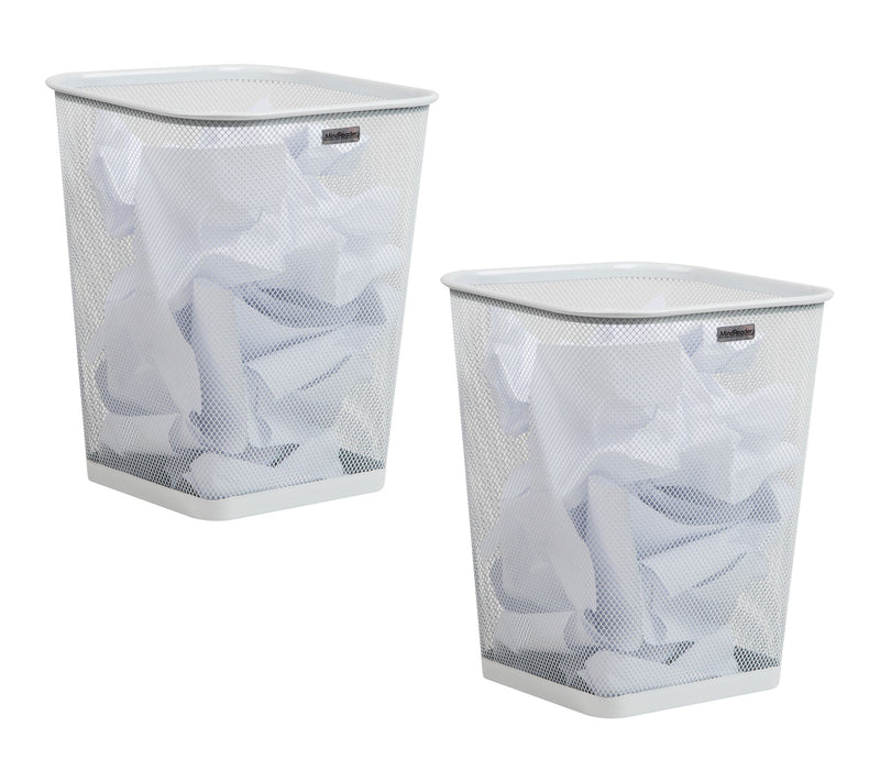 Mind Reader Set of 2 Mesh Trash CanSquare Wastebasket — View 12