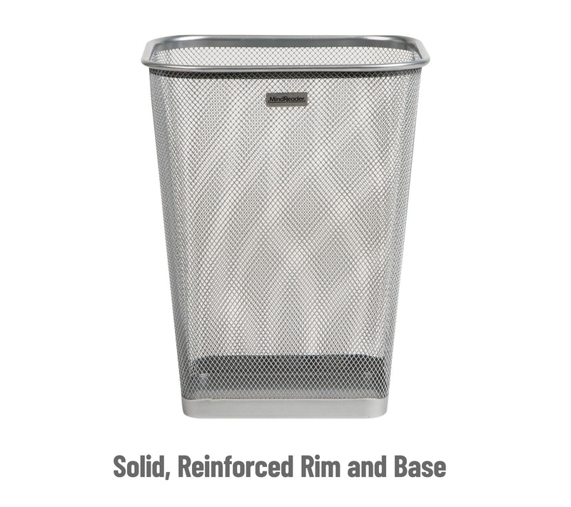 Mind Reader Set of 2 Mesh Trash CanSquare Wastebasket — View 4