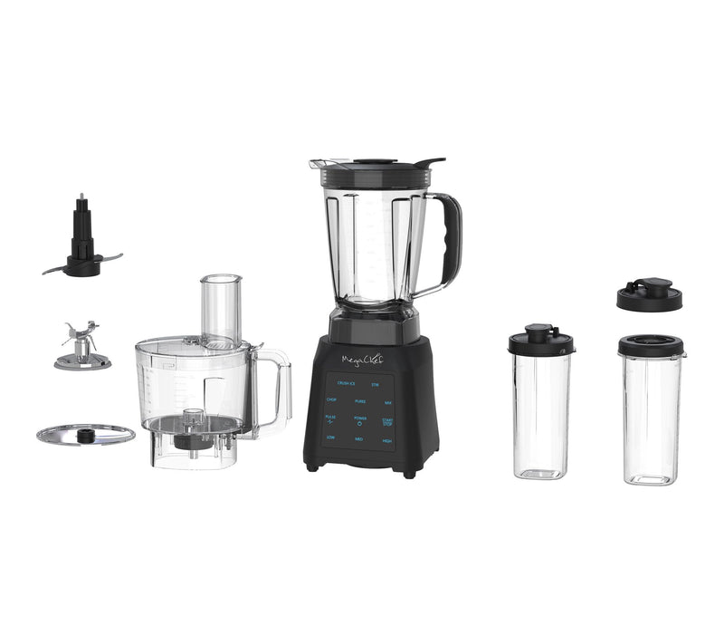 MegaChef 8 Cup Digital Blender with 5 Cup FoodProcessor — Main view