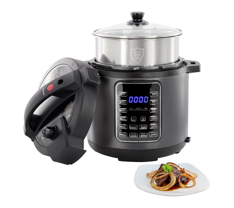 MegaChef 6 Quart 11-in-1 Electric Pressure Cooker — View 2