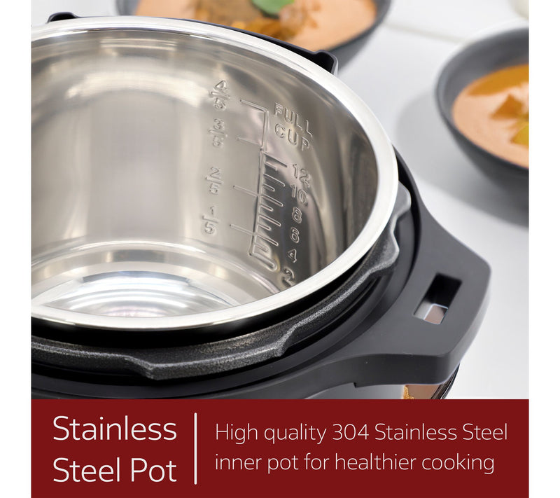 MegaChef 6 Quart 11-in-1 Electric Pressure Cooker — View 6