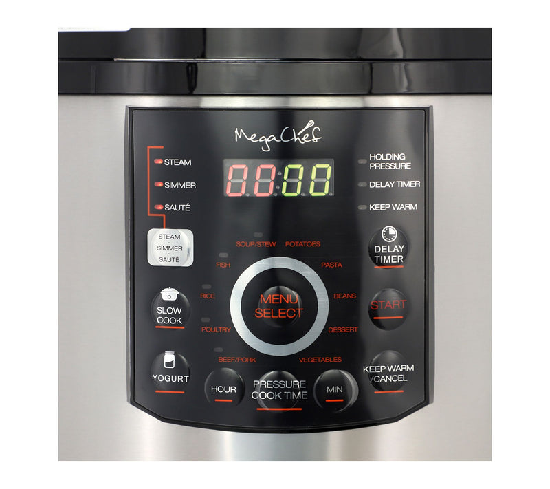 Megachef 12 Quart Steel Digital Pressure Cooker — View 4