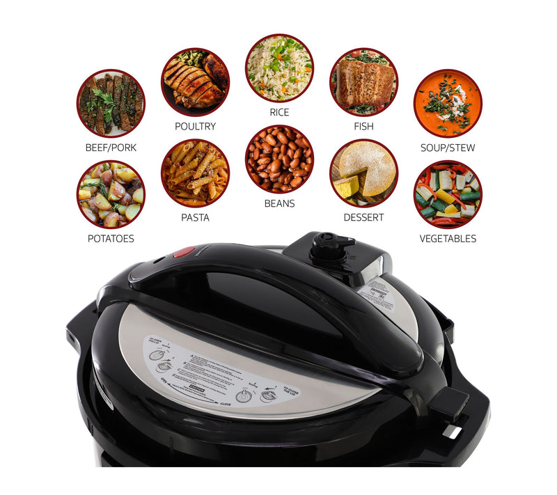 Megachef 12 Quart Steel Digital Pressure Cooker — View 5