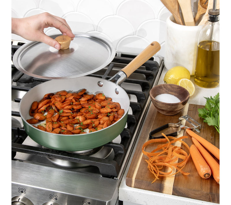 Nordic Ware Cardamom 10" Nonstick Frying Pan with Lid — View 6