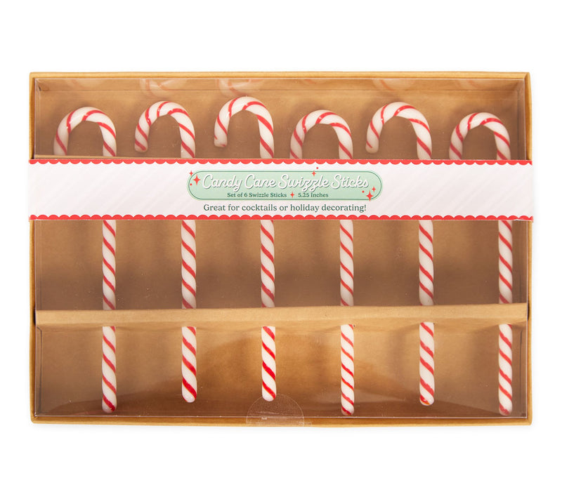 Design Imports Set/6 Candy Cane Swizzle Sticks — View 7