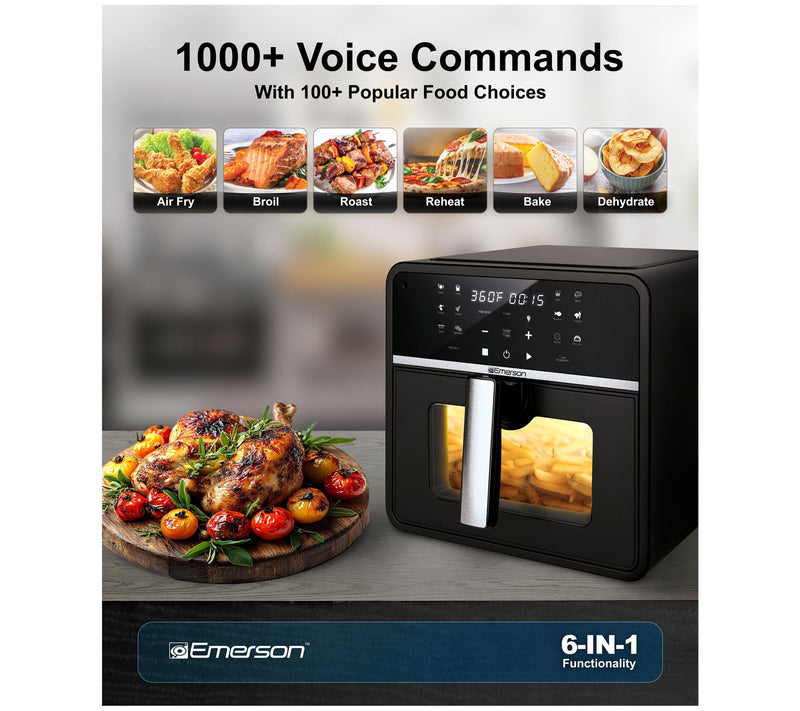 Emerson SmartVoice 10QT Air Fryer, 1000+ VoiceCommands No APP — View 4