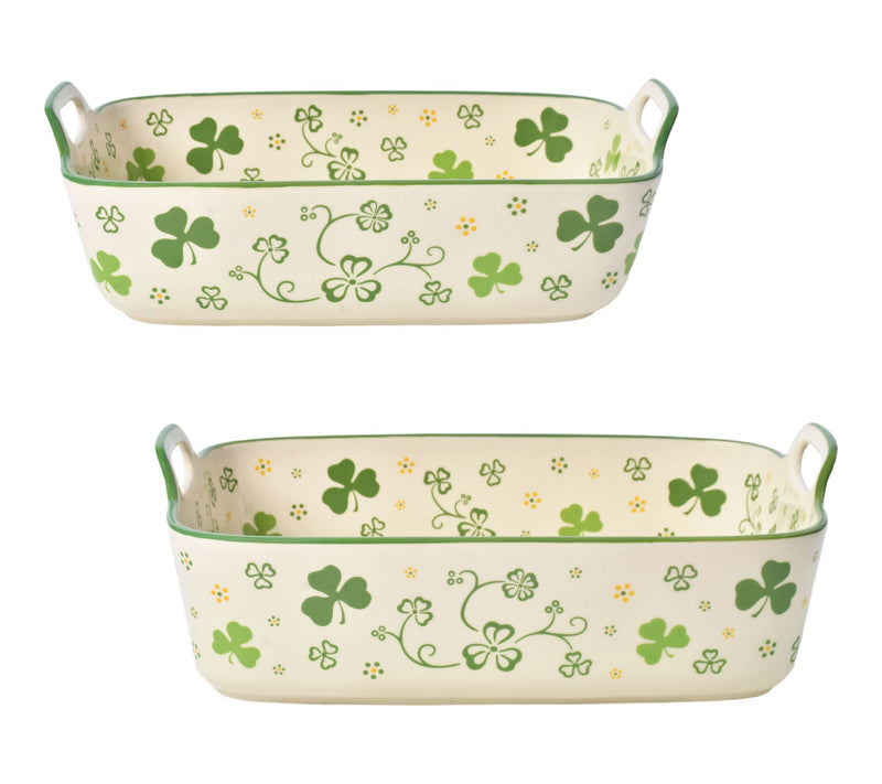 Temp-tations Set of (2) 11"x7" & 13"x9" Nesting Bakers w/ Handles — View 11