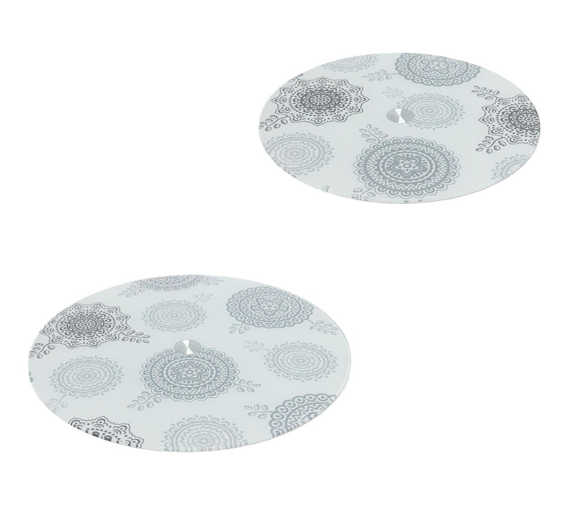 Temp-tations Set of (2) 12" & 14" Glass Lazy Susans — View 3
