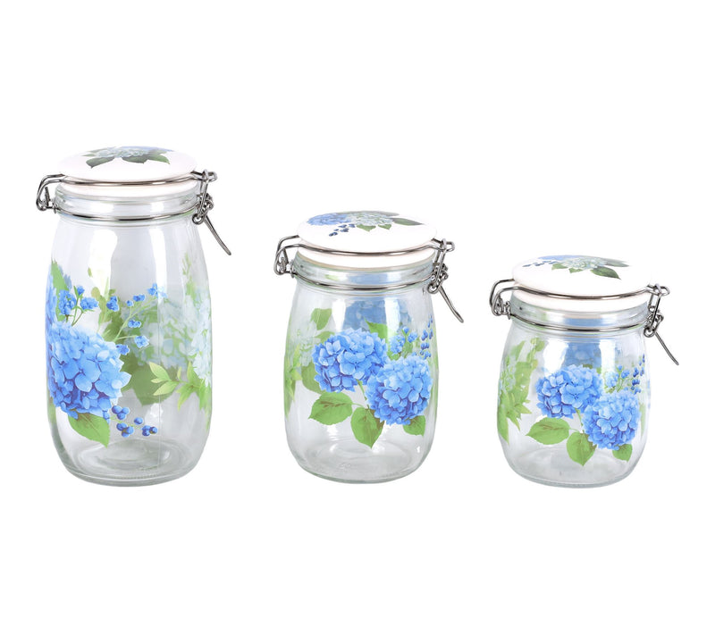 Temp-tations Seasonal Set of 3 Lidded Glass Canisters — View 4
