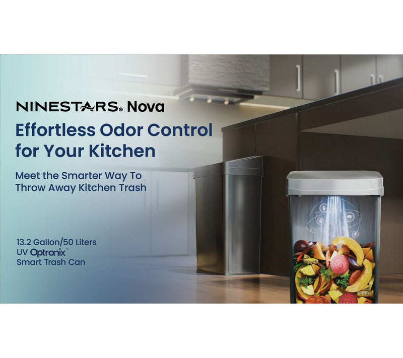 Ninestars 13-Gal UV Odor Neutralizing Motion Sensor Trash Can — View 7