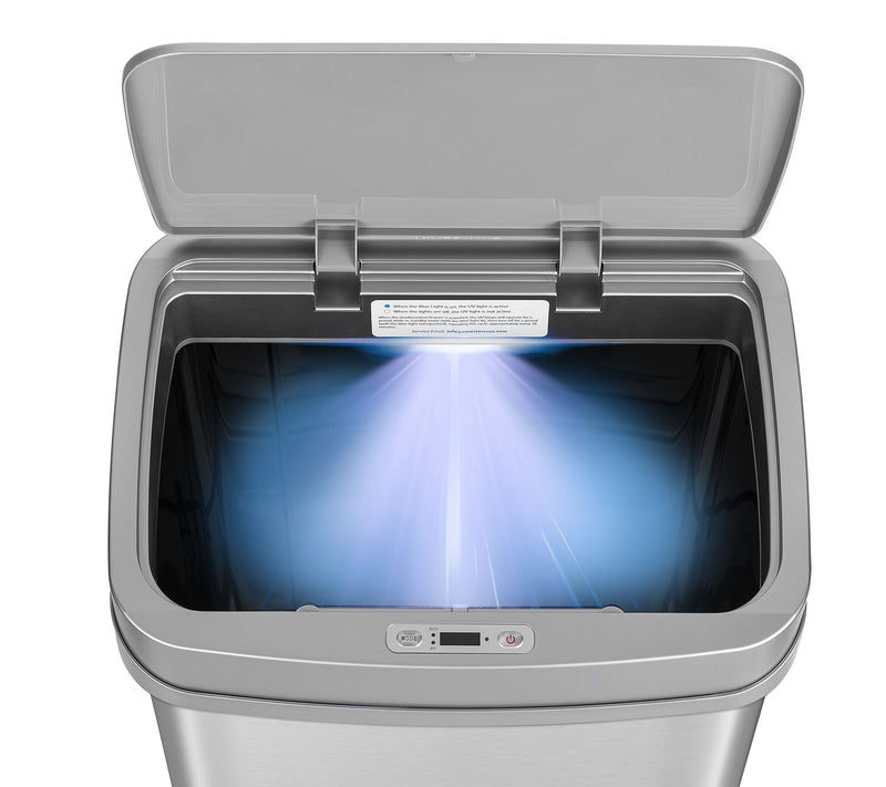 Ninestars 13-Gal UV Odor Neutralizing Motion Sensor Trash Can — View 3