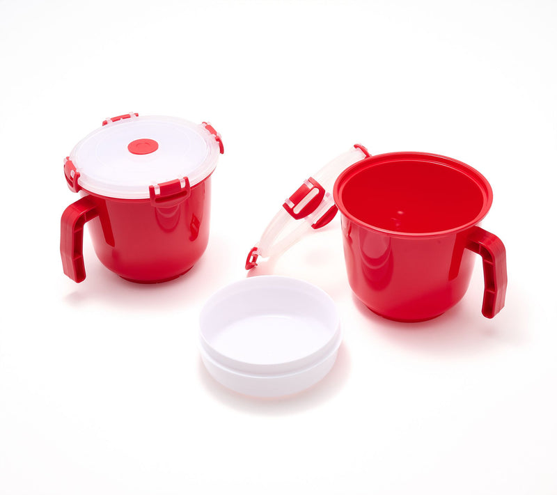 Prepology Set of 2 Microwave Mugs w/ Vented Lids — View 8