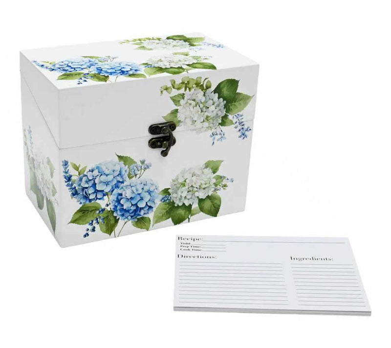 Temp-tations Nostalgic Wood Recipe Box w/ 10 Recipe Cards — View 10