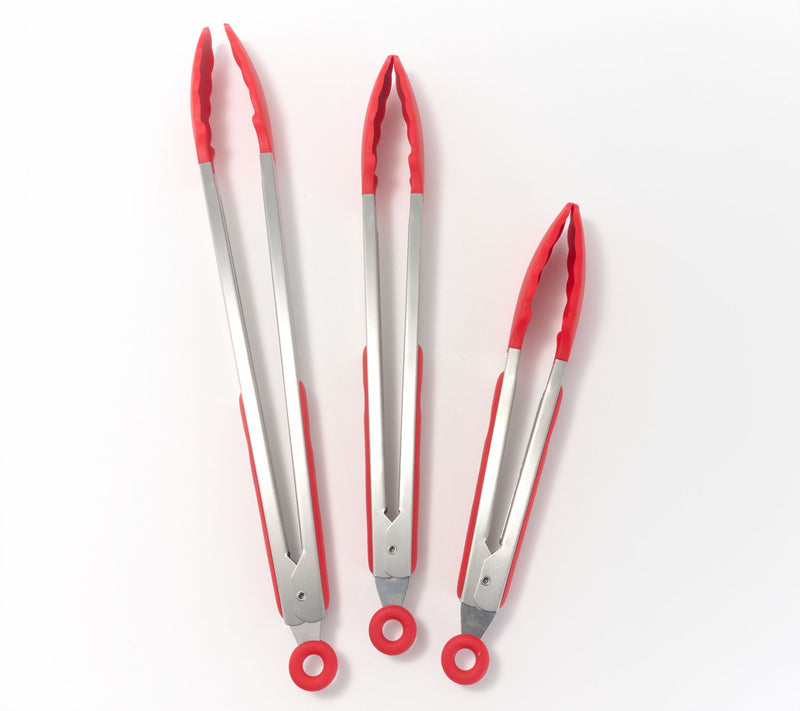 Prepology 3-Piece Stainless Steel & Silicone Locking Tongs — View 11