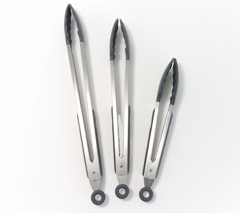Prepology 3-Piece Stainless Steel & Silicone Locking Tongs — View 12