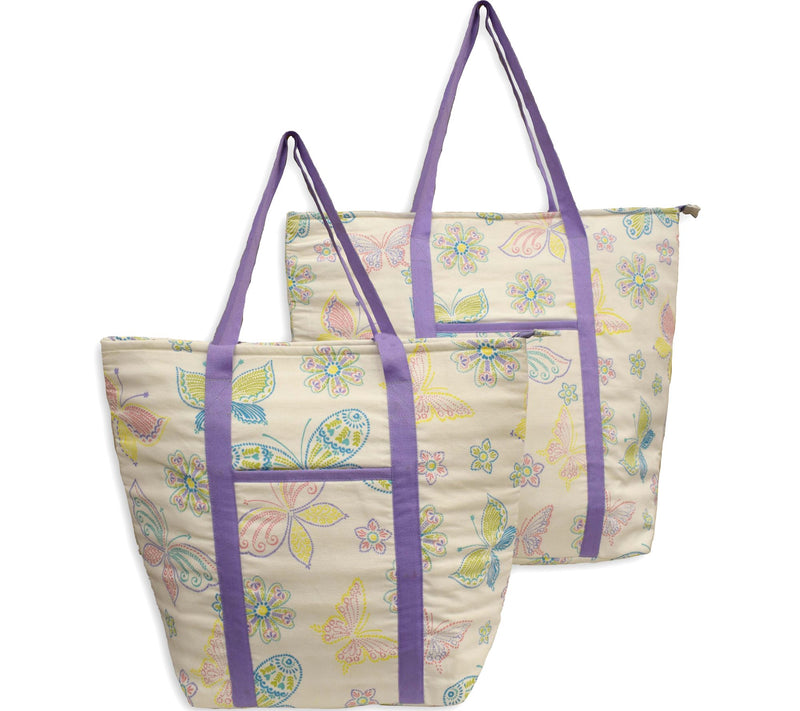 Temp-tations Set of 2 Insulated Printed Market Totes — View 8