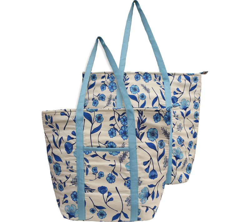 Temp-tations Set of 2 Insulated Printed Market Totes — View 9