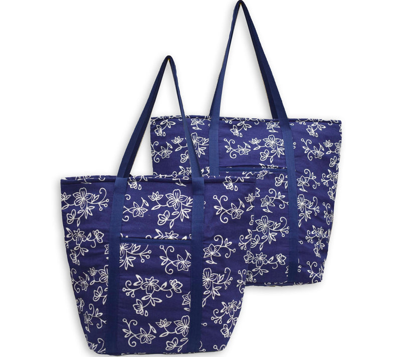 Temp-tations Set of 2 Insulated Printed Market Totes — View 10