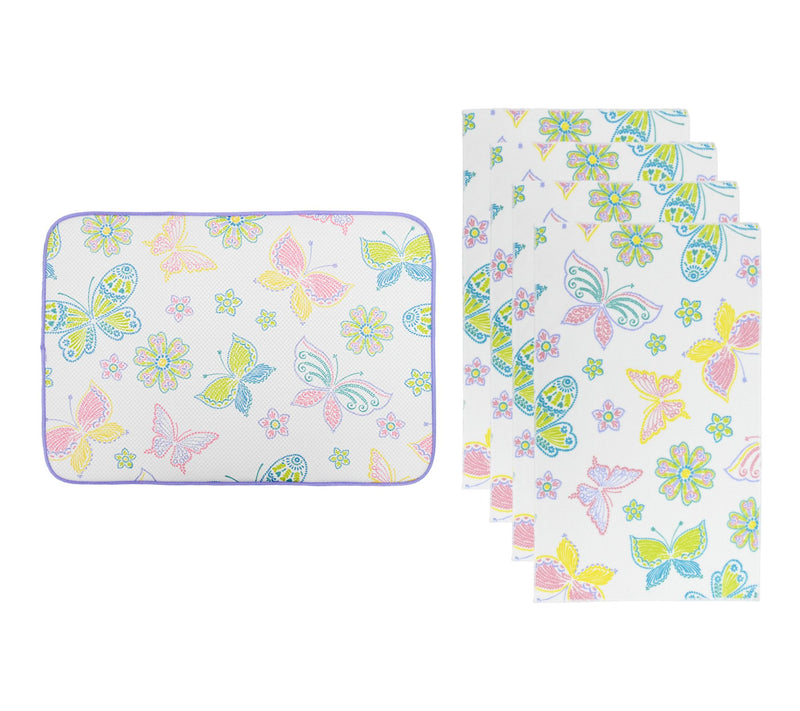 Temp-tations XL Drying Mat and 4-Piece Microfiber Towel Set — View 12