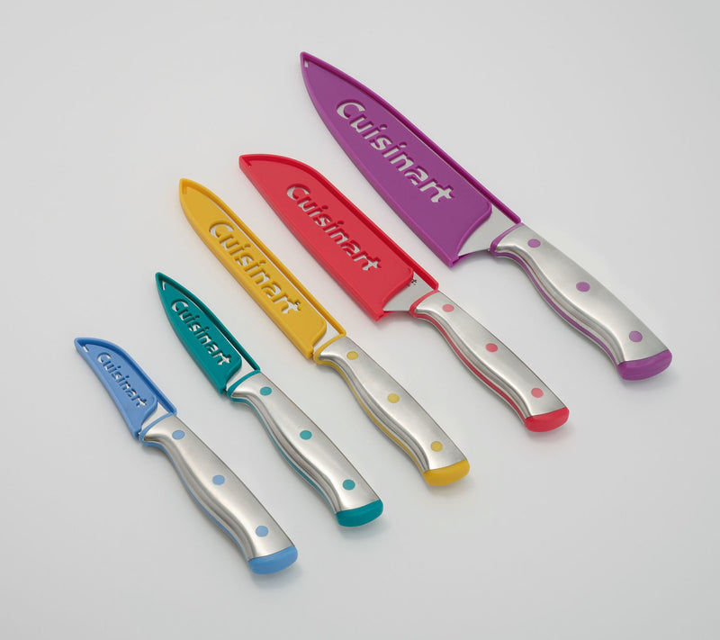 Cuisinart 5-Piece SS Multi-Color Cutlery Set w/ Sheaths — View 2
