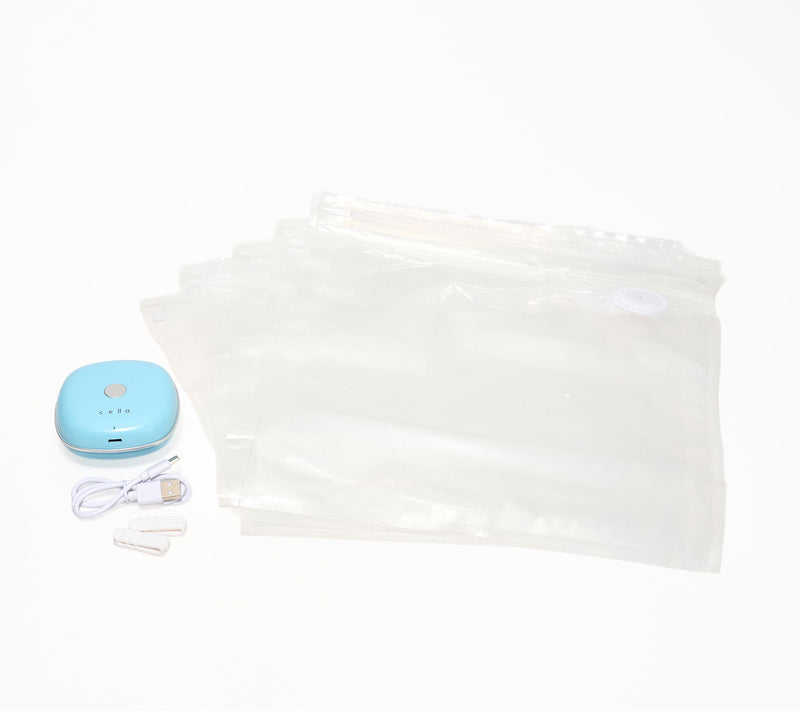 Cella S/8 Reusable Vacuum-Seal Storage Bags w/ RechargablePump — Main view