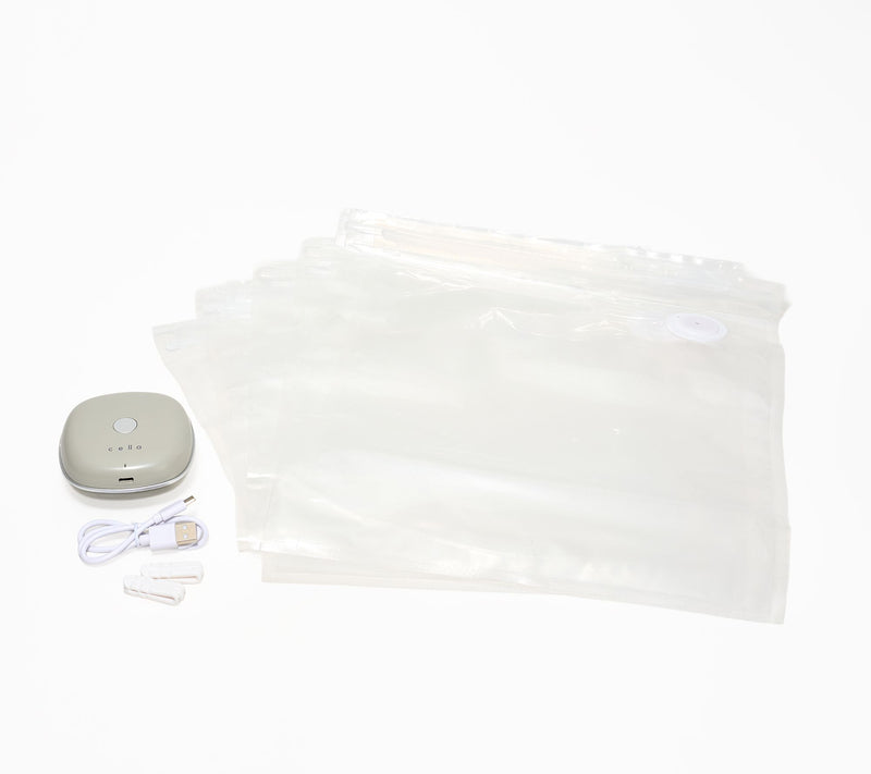 Cella S/8 Reusable Vacuum-Seal Storage Bags w/ RechargablePump — View 9