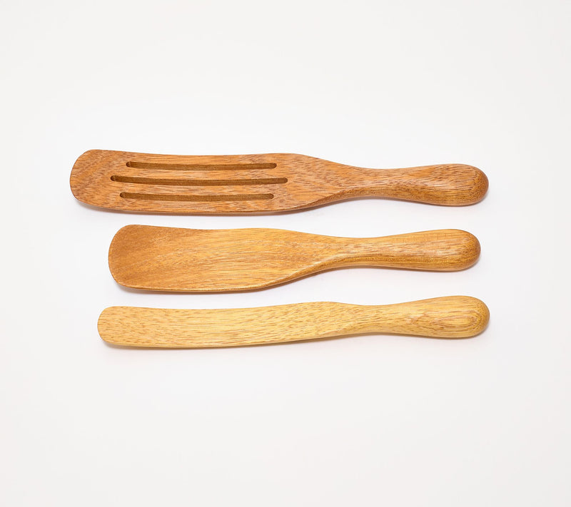 Mad Hungry 3-Piece Mango Wood Spurtle Set — Main view