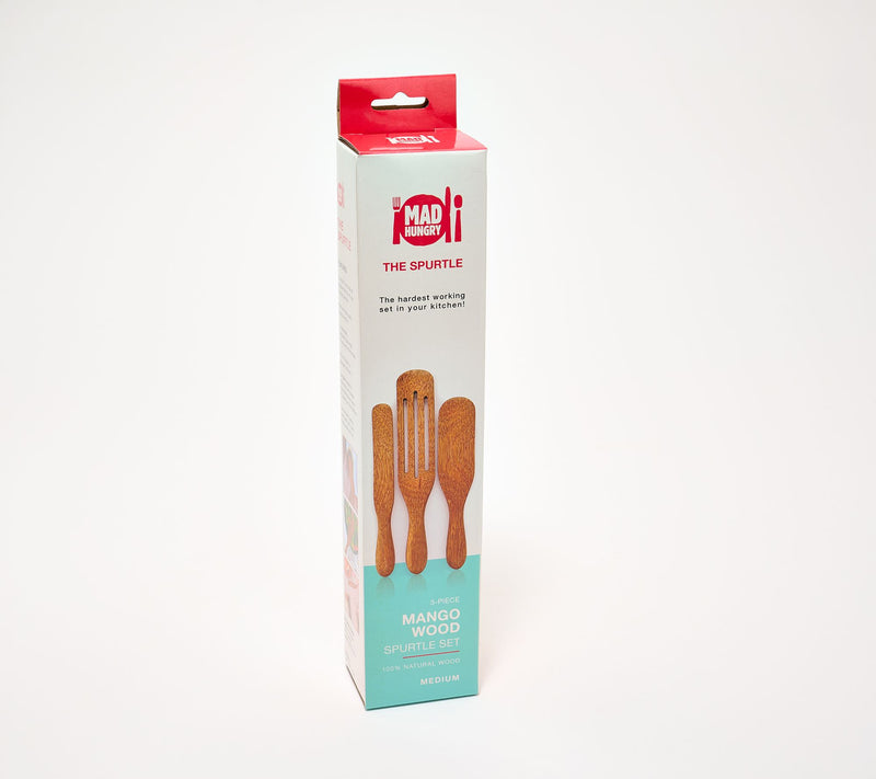 Mad Hungry 3-Piece Mango Wood Spurtle Set — View 3