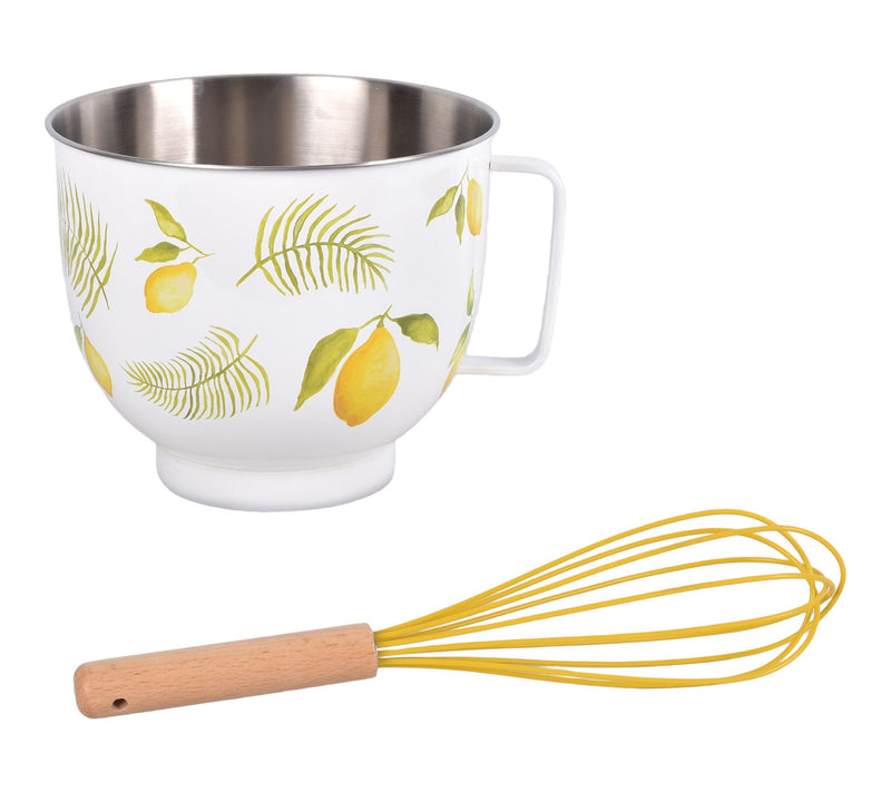 Temp-tations 5-qt Printed Stainless Steel Batter Bowl with Whisk — View 9