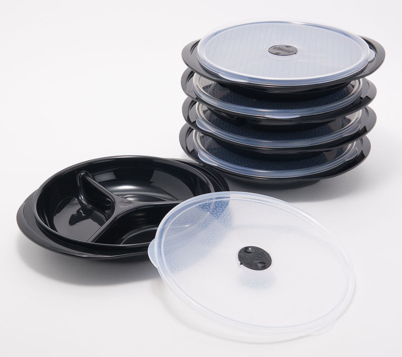 Decor Set of 5 Segmented Microwave Plates — View 13