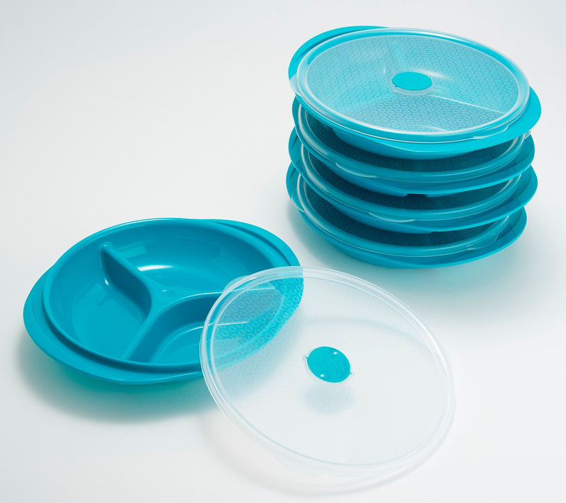 Decor Set of 5 Segmented Microwave Plates — View 16
