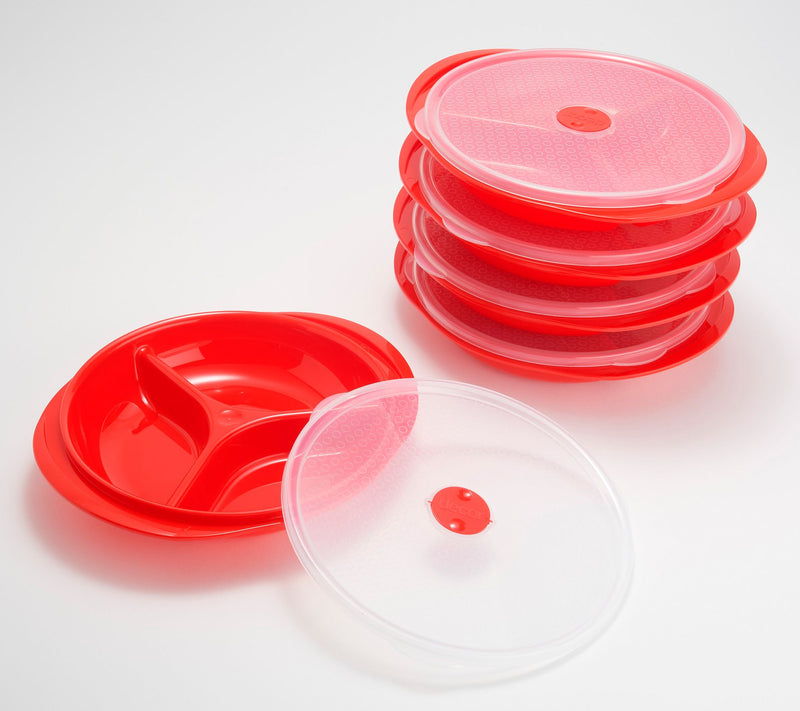 Decor Set of 5 Segmented Microwave Plates — Main view