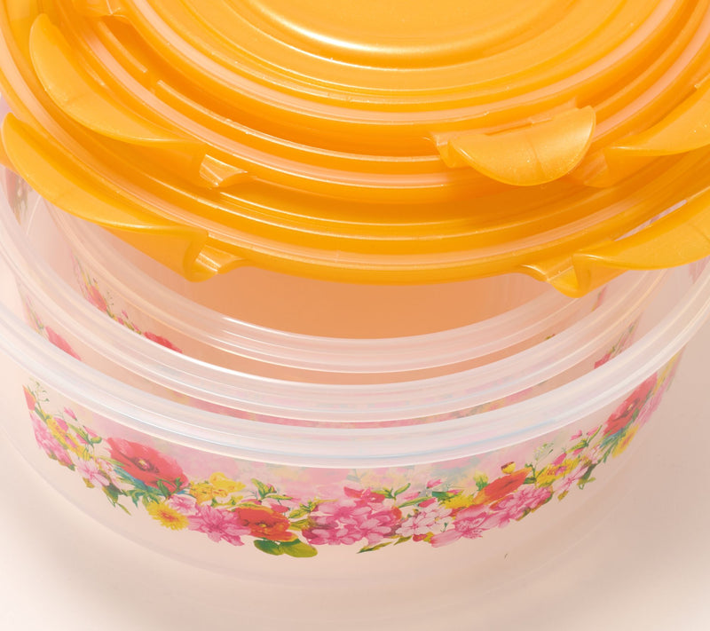 LocknLock 3-Piece Nestable Floral Printed Canisters — View 9