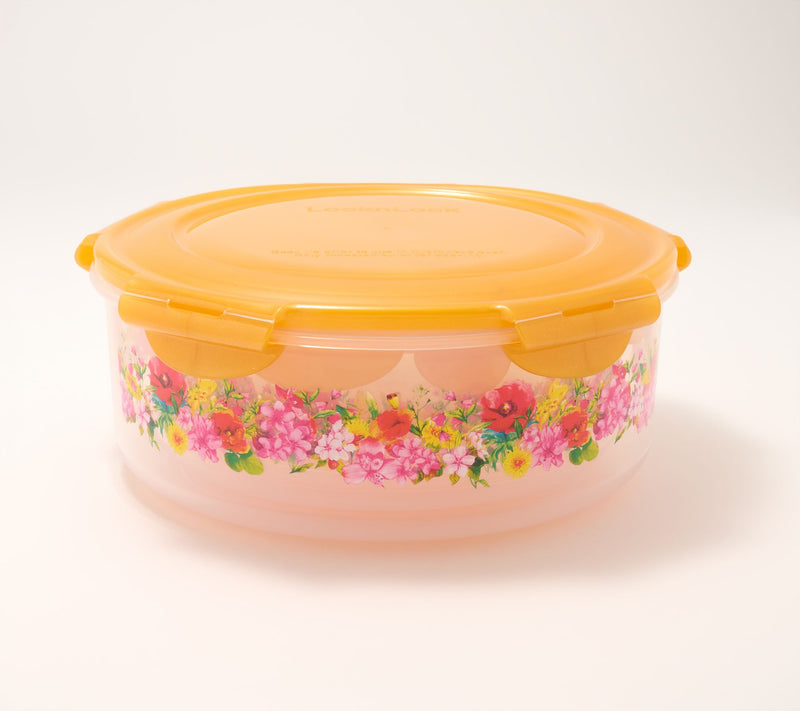 LocknLock 3-Piece Nestable Floral Printed Canisters — View 8