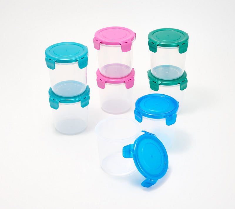 LocknLock Set of 8 Multi-Color Mini Tall Canisters — View 2