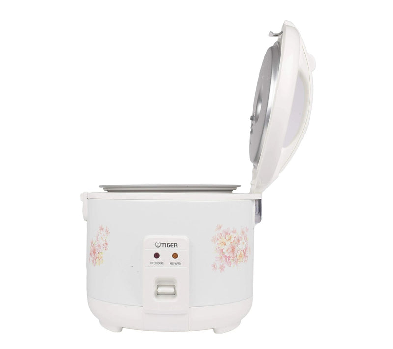 Tiger 8 Cup White Rice Cooker, Floral White — View 3