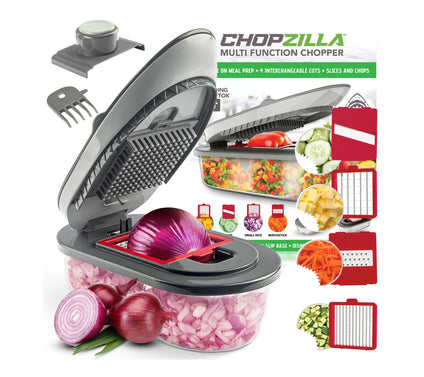 Chopzilla Multi-Function Food Chopper - 4 Interchangeable Cuts