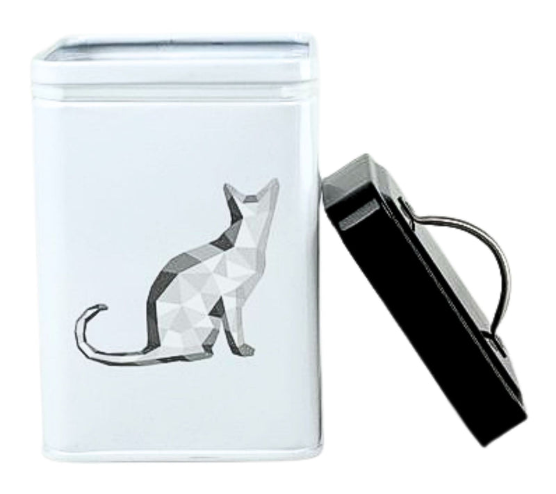 10 Strawberry Street Geometric Cat Sqaure MetalCanister, Smal — View 2