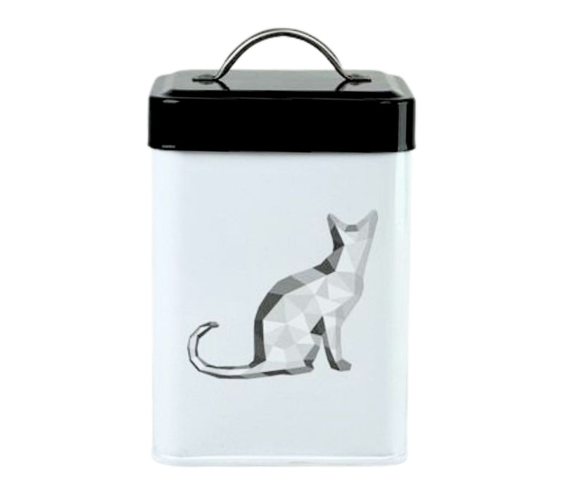 10 Strawberry Street Geometric Cat Sqaure MetalCanister, Smal — View 6