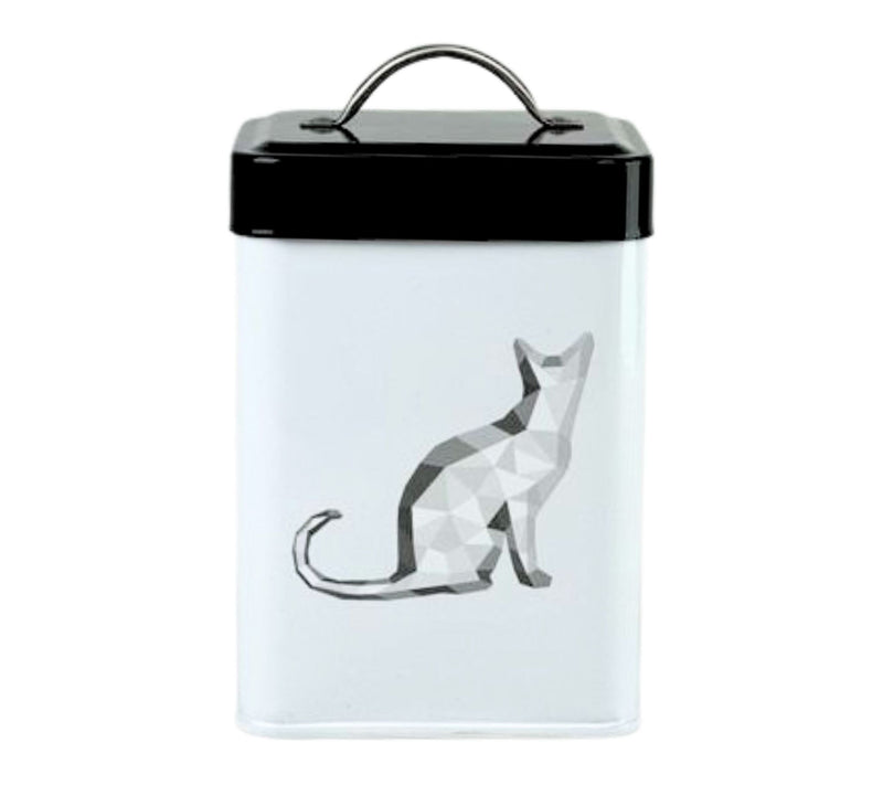 10 Strawberry Street Geometric Cat Sqaure MetalCanister, Smal — Main view