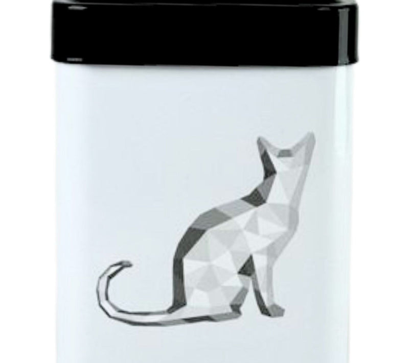 10 Strawberry Street Geometric Cat Sqaure MetalCanister, Smal — View 3