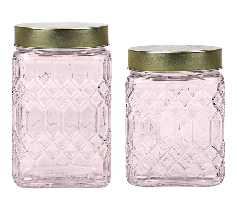 10 Strawberry Street Set of 2 Lenox Graduated Glass Canisters — View 4