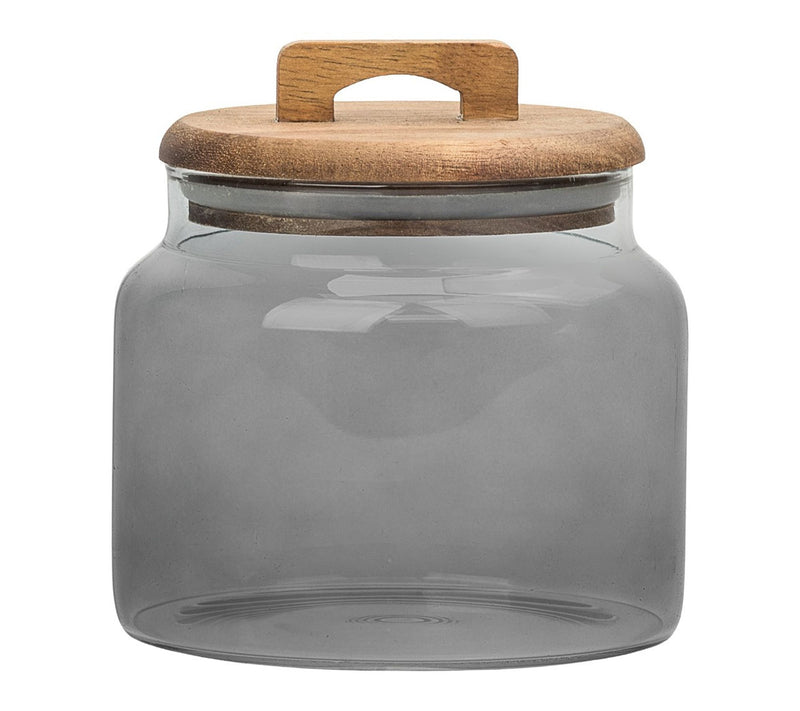 10 Strawberry Street Acacia Set of 3 GraduatedGlass Canisters — View 4