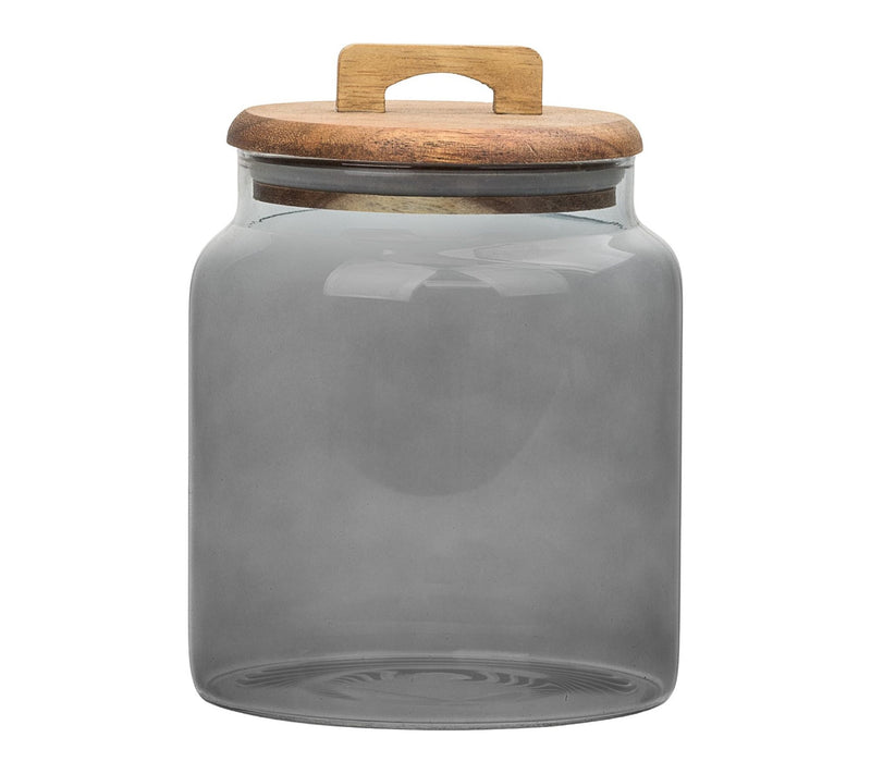 10 Strawberry Street Acacia Set of 3 GraduatedGlass Canisters — View 3