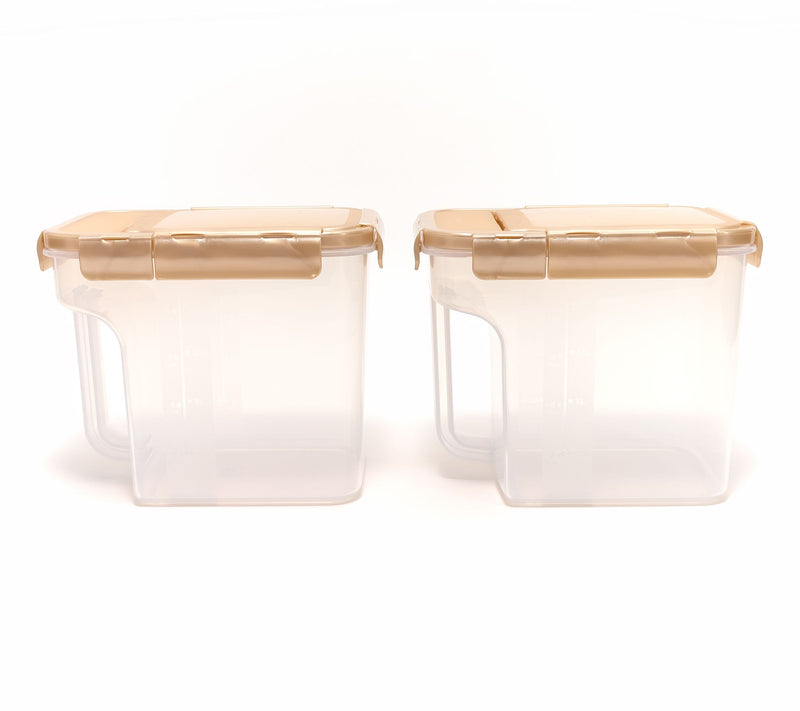 LocknLock Set of (2) 10.5-Cup Flip-Top Pantry Storage Set w/ Side Handles — View 19