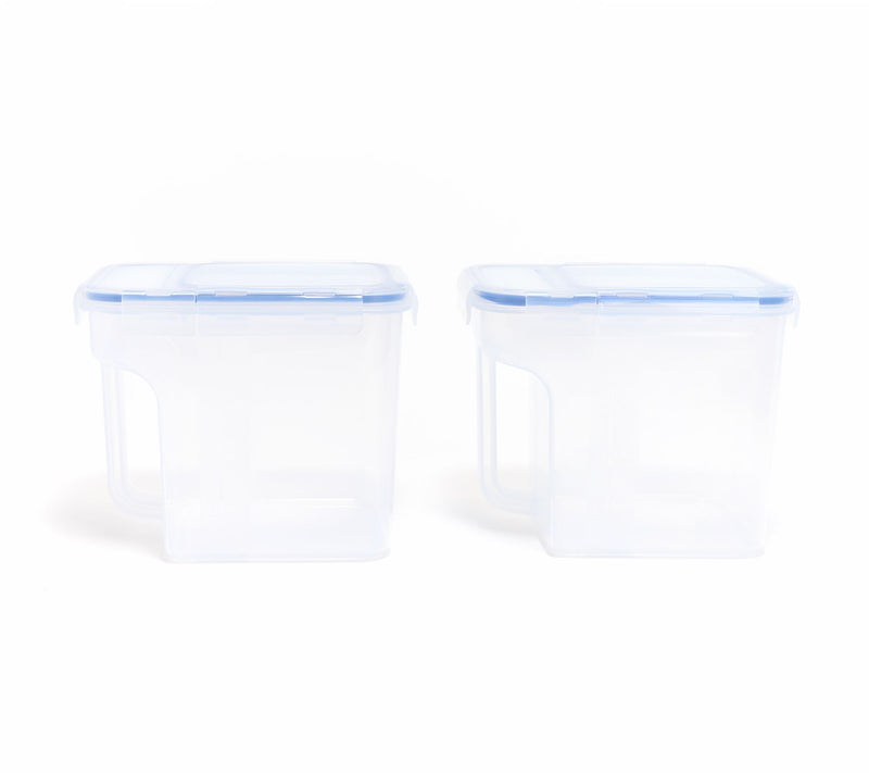 LocknLock Set of (2) 10.5-Cup Flip-Top Pantry Storage Set w/ Side Handles — View 3