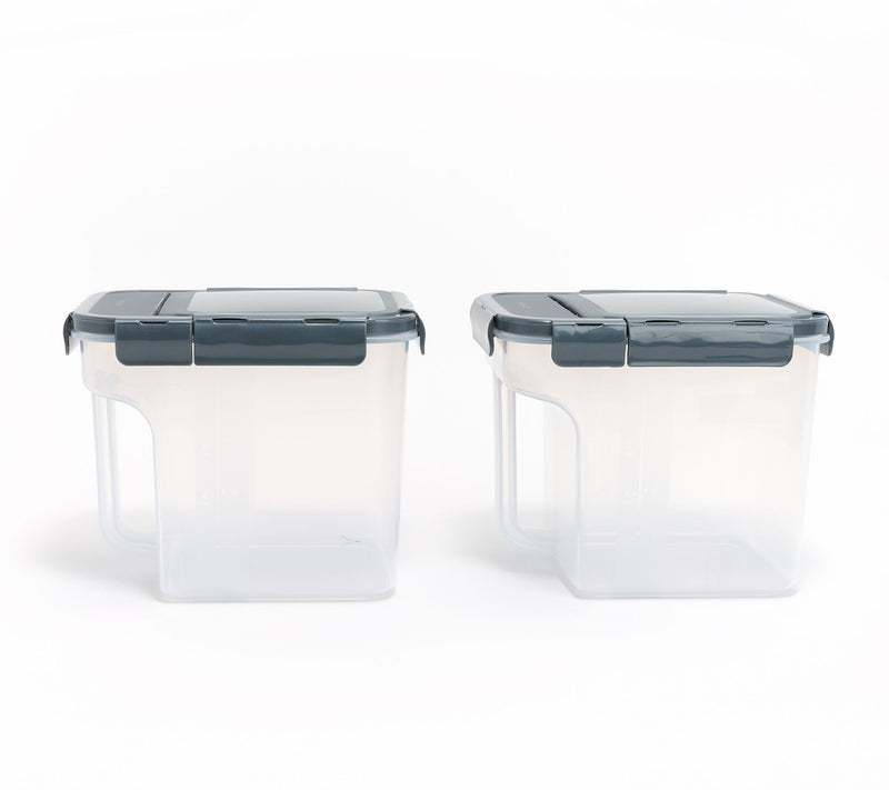 LocknLock Set of (2) 10.5-Cup Flip-Top Pantry Storage Set w/ Side Handles — View 18