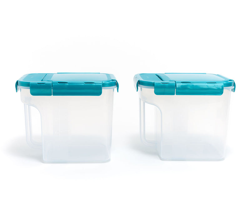 LocknLock Set of (2) 10.5-Cup Flip-Top Pantry Storage Set w/ Side Handles — View 16